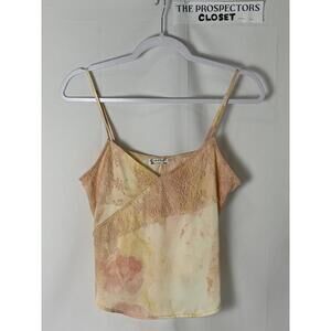 NWT Intimately Free People S, Small Women's Peach and Cream, Floral Lace, V neck